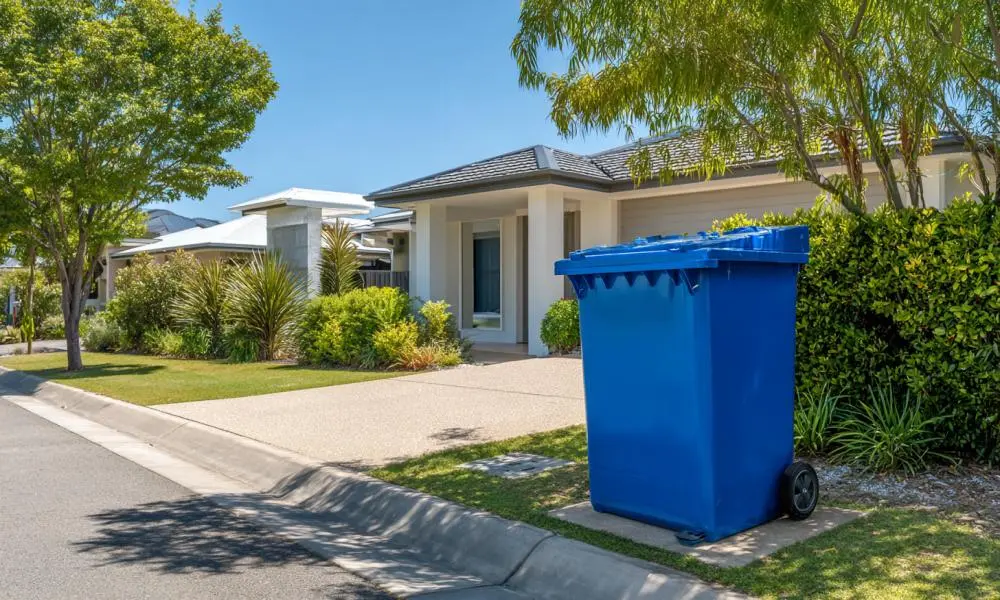 Large skip bin delivered to a residential property using skip bin hire near Rockhampton City QLD services