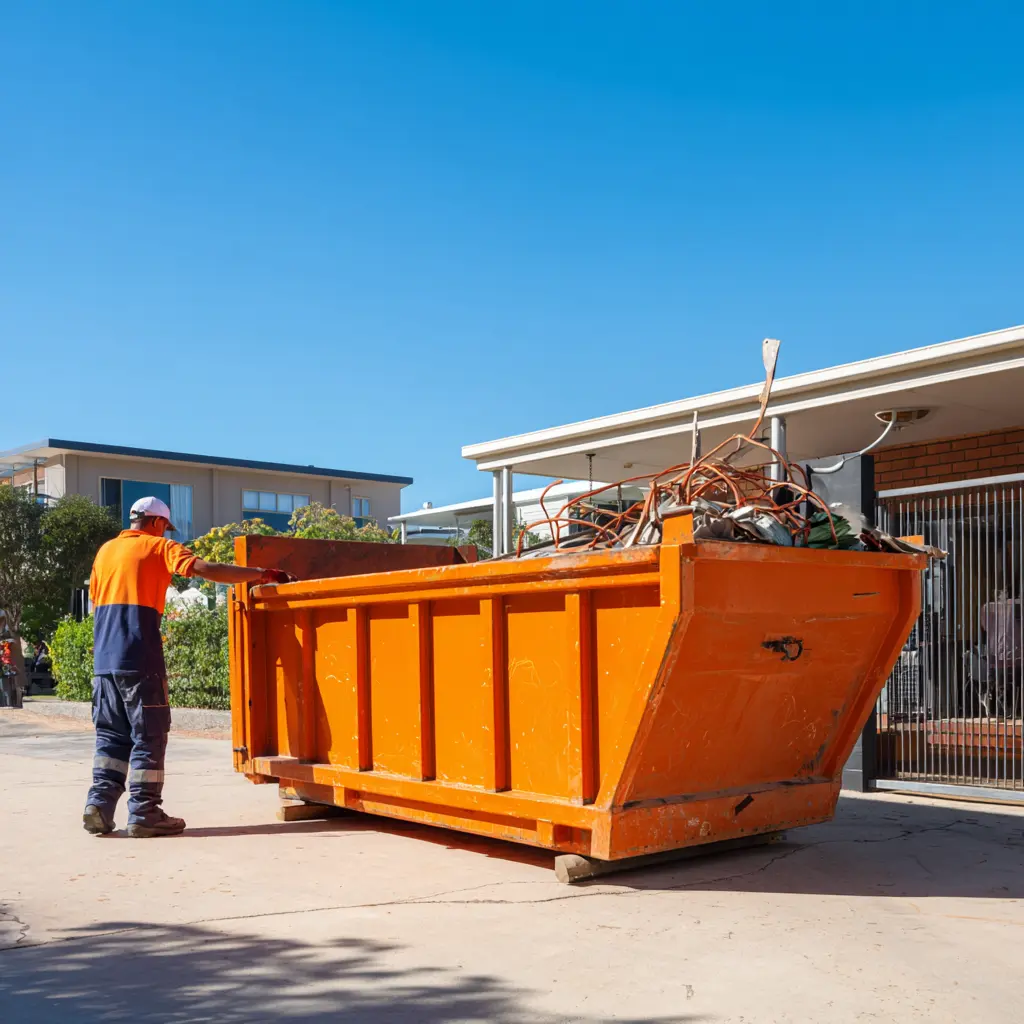 Commercial cleanup project using the cheapest skip bin hire Rockhampton service for efficient waste removal