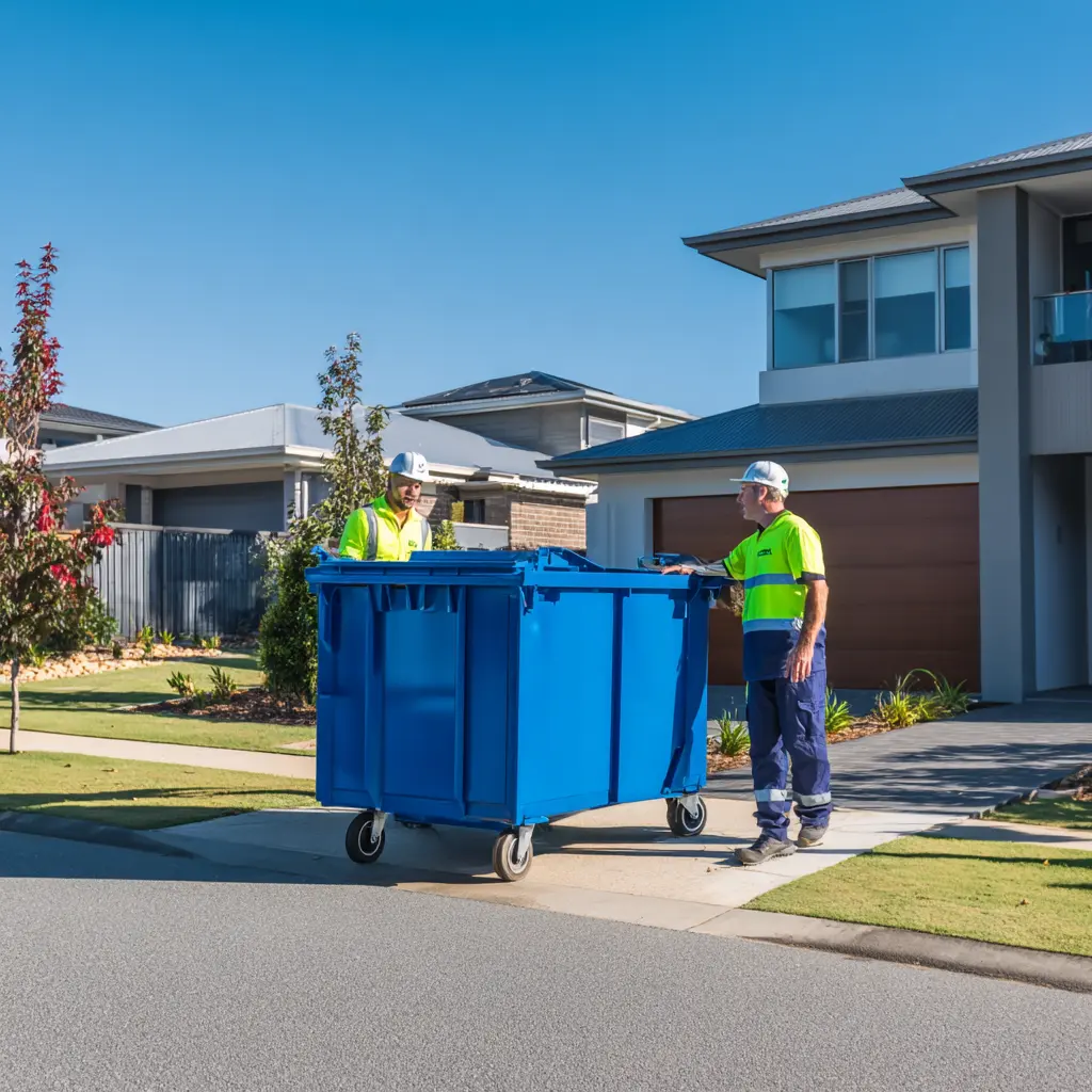 Affordable skip bin placed at a residential property for customers searching for the cheapest skip bin hire Rockhampton