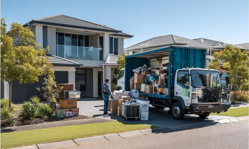 Professional team removing unwanted household items during a rubbish removal Rockhampton property cleanup project